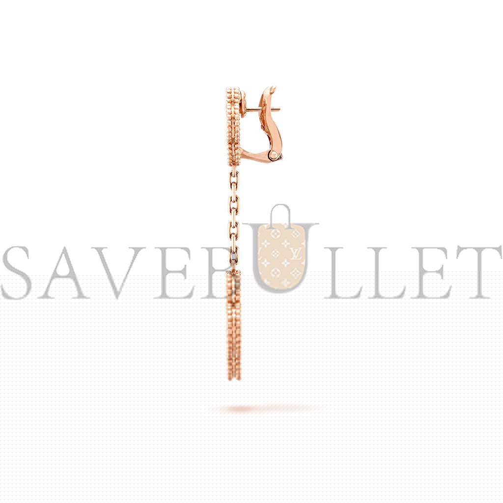 VAN CLEEF  ARPELS MAGIC ALHAMBRA EARRINGS, 2 MOTIFS - ROSE GOLD, DIAMOND, MOTHER-OF-PEARL  VCARP2R200